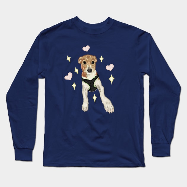 Terrier Tip Toe Long Sleeve T-Shirt by Art by Lex